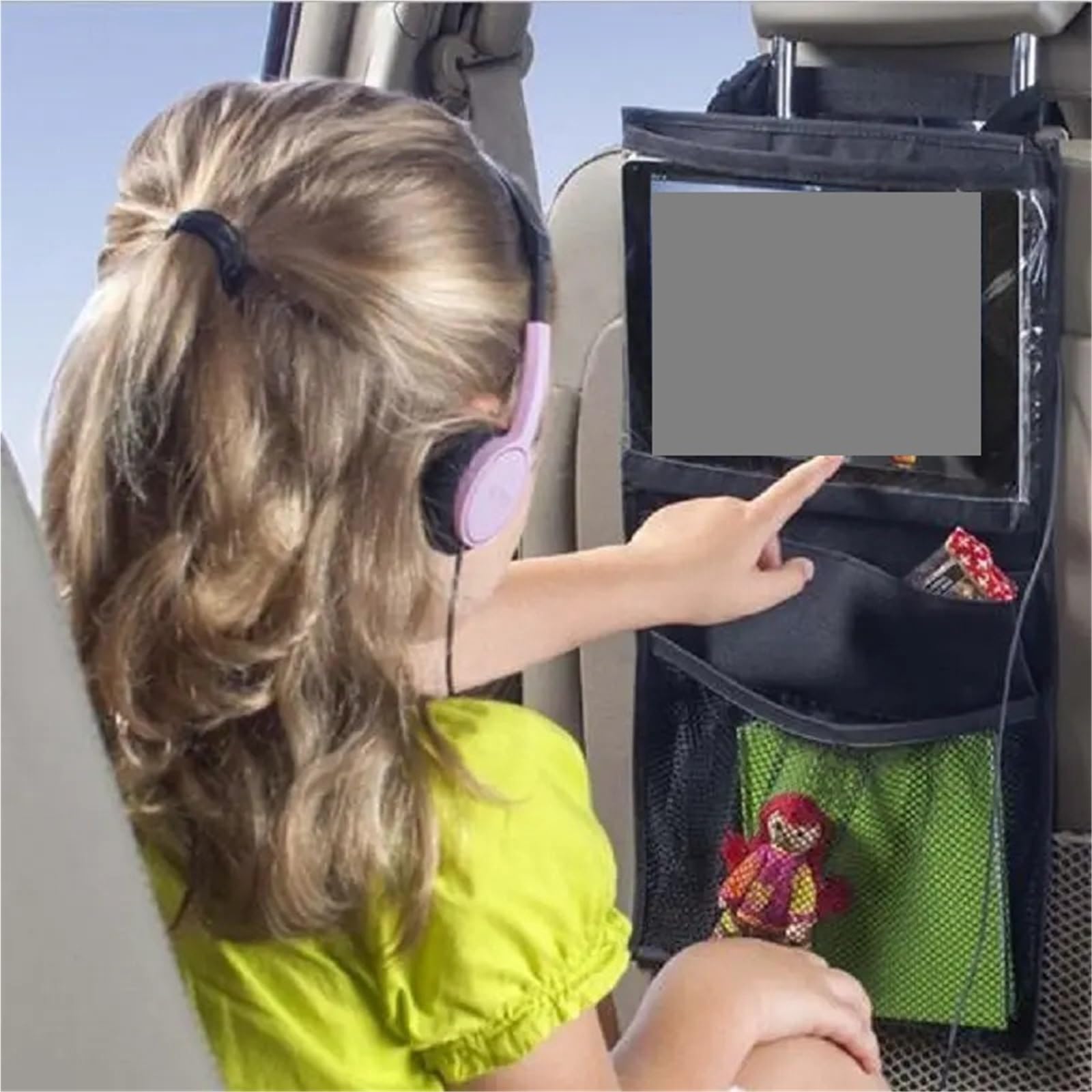 Organizador Asiento Coche Bolsa de almacenamiento for asiento trasero de coche, organizador, bolsa de almacenamiento for asiento de coche, organización de almacenamiento, 4 Uds. Para Almacenamiento