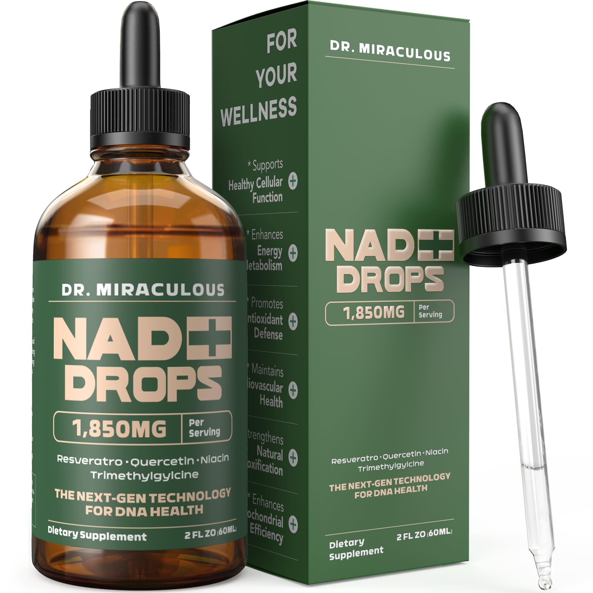 Nicotinamide Riboside Liquid Drops, NAD+ Support, 2 fl oz