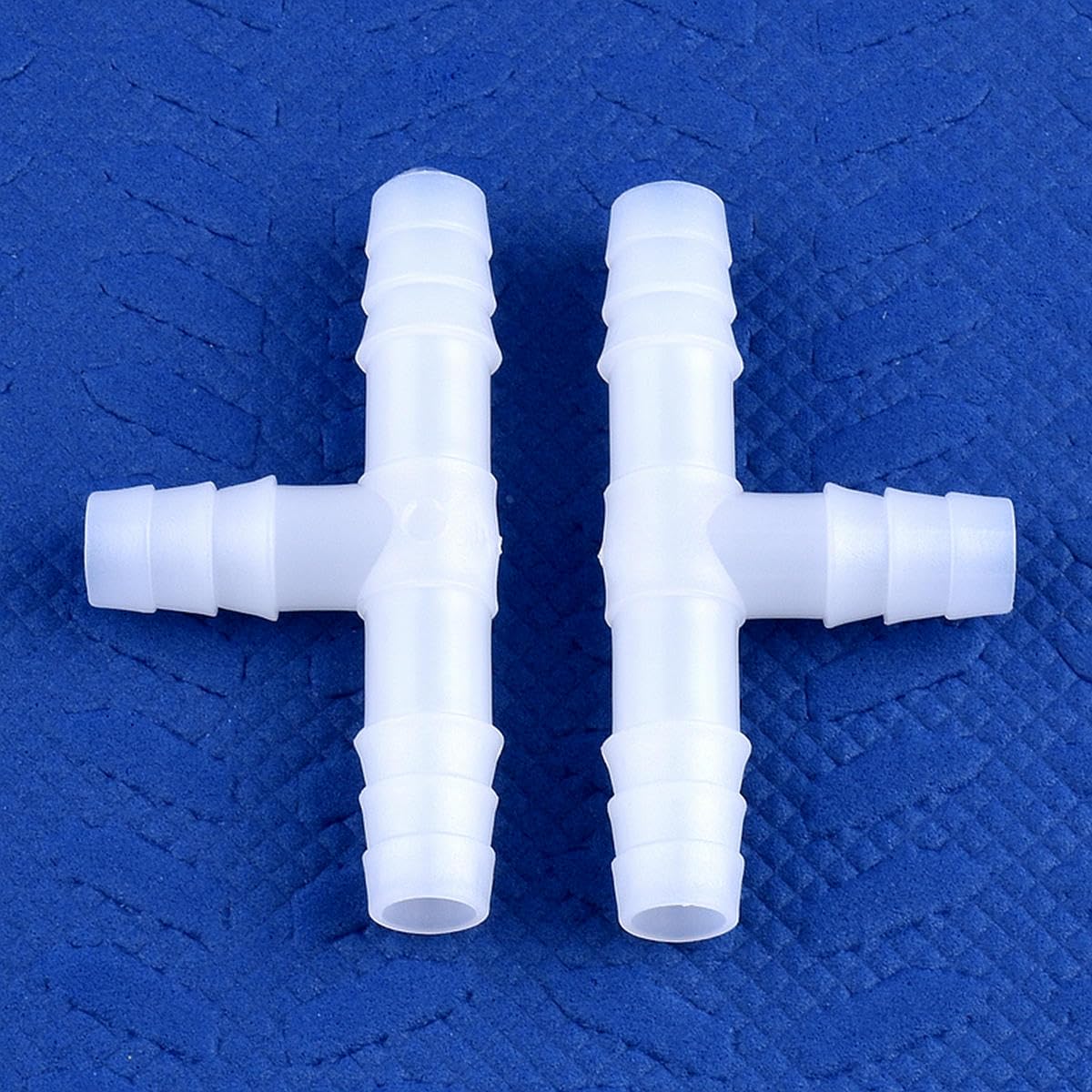 5~200 Stück 4~13 mm weißer PE-T-Verbinder Aquarium-Tank-Adapter Luftpumpenschlauch Pagodenverbindungen Gartenbewässerungs-Wasserrohrverbinder-200 Stück-8 mm