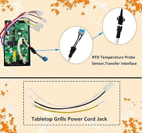 Miniatura 6 de Tablero de control digital de repuesto, placa de control PID universal para parrilla y ahumador, termostato para Pit BossTraegerZgrill Pellet Grill
