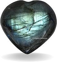 Vista 30 de Amazing Gemstone Piedra de Palma de Corazón de Cristal de Chakra - Piedra de Masaje de Bolsillo para Preocupación para Equilibrio Natural de Chakras