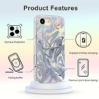 Vista 583 de I-MGAE-IN-AR - Funda diseñada para iPhone 12 y 12 Pro, diseño de mariposa plateada brillante, funda protectora de poliuretano termoplástico, suave