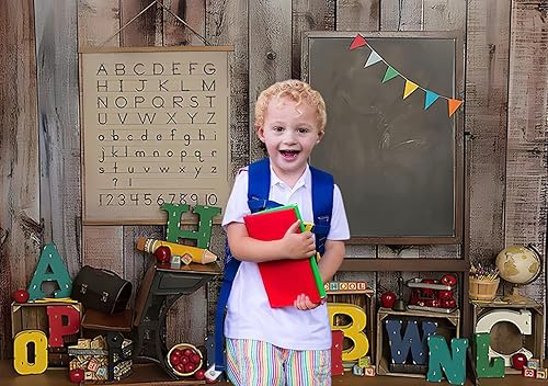 Miniatura 4 de Telón de fondo de pizarra negra para el regreso a clases, fondo de fotografía para el primer día de escuela, accesorios para cabina de fotos,