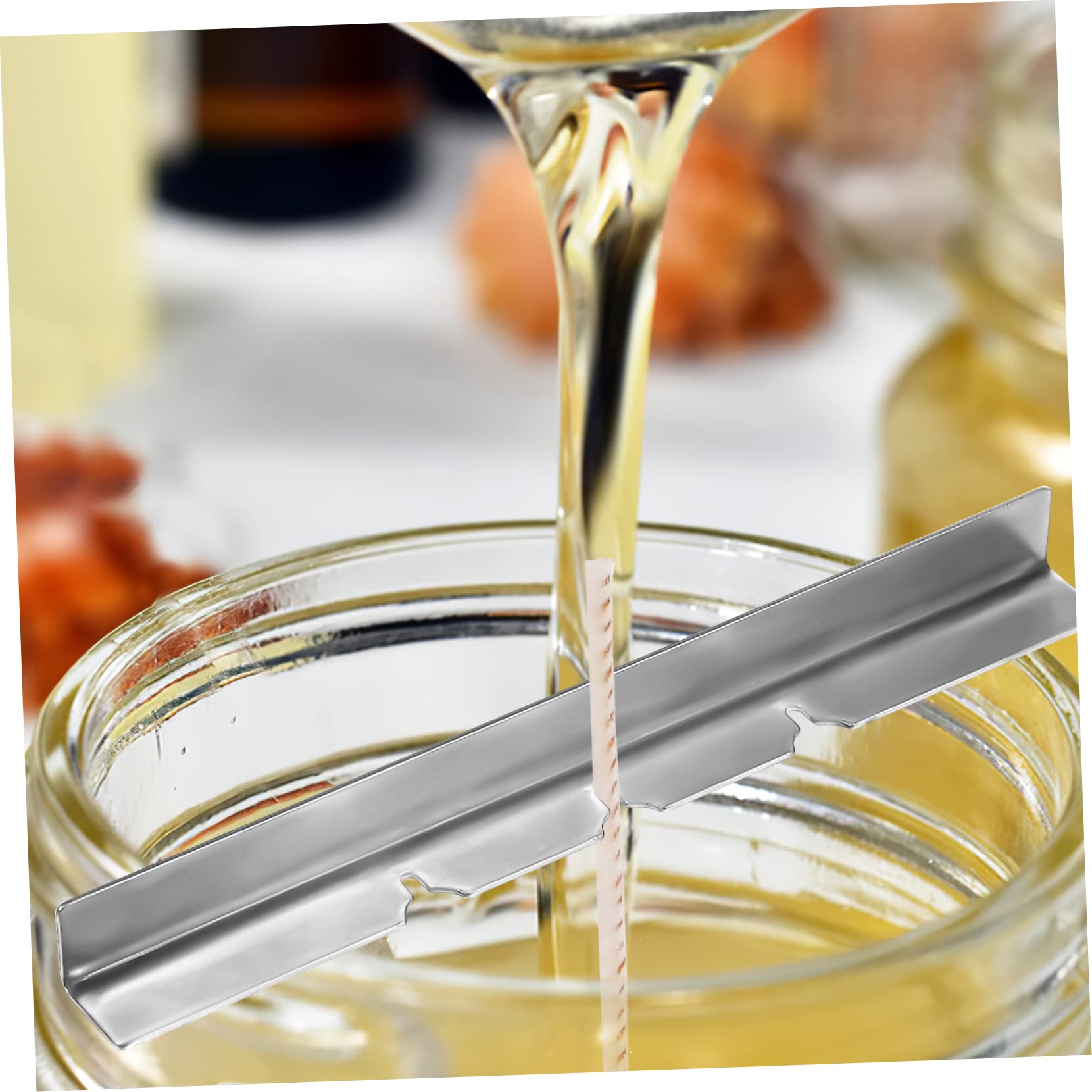 ARTIBETTER Candle Wick Base Holders 120pcs Wicks 6pcs Holders 5pcs Stickers Complete Candle Making Supplies Kit for DIY Projects