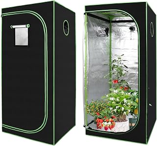 Yugodex Tienda de cultivo de 80 x 80 x 180 cm, 600D, Oxford Grow Box resistente a la luz y al agua, para cultivo en casa, interior, aireado, invernadero, color negro y verde