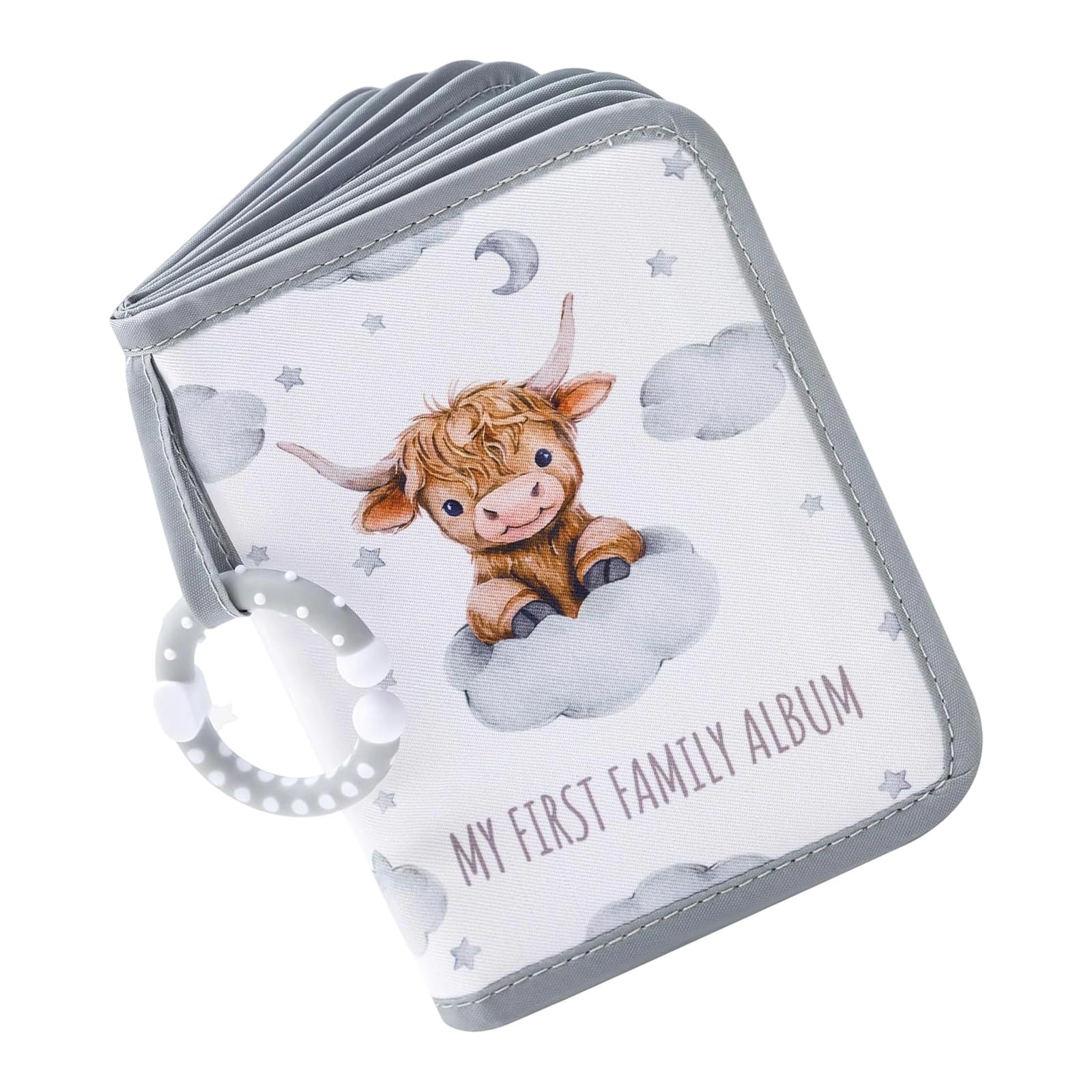 Photo Album Featuring Gentle Farm Animal Theme and Secure Face for Infant Memory Development Glass Baby Album