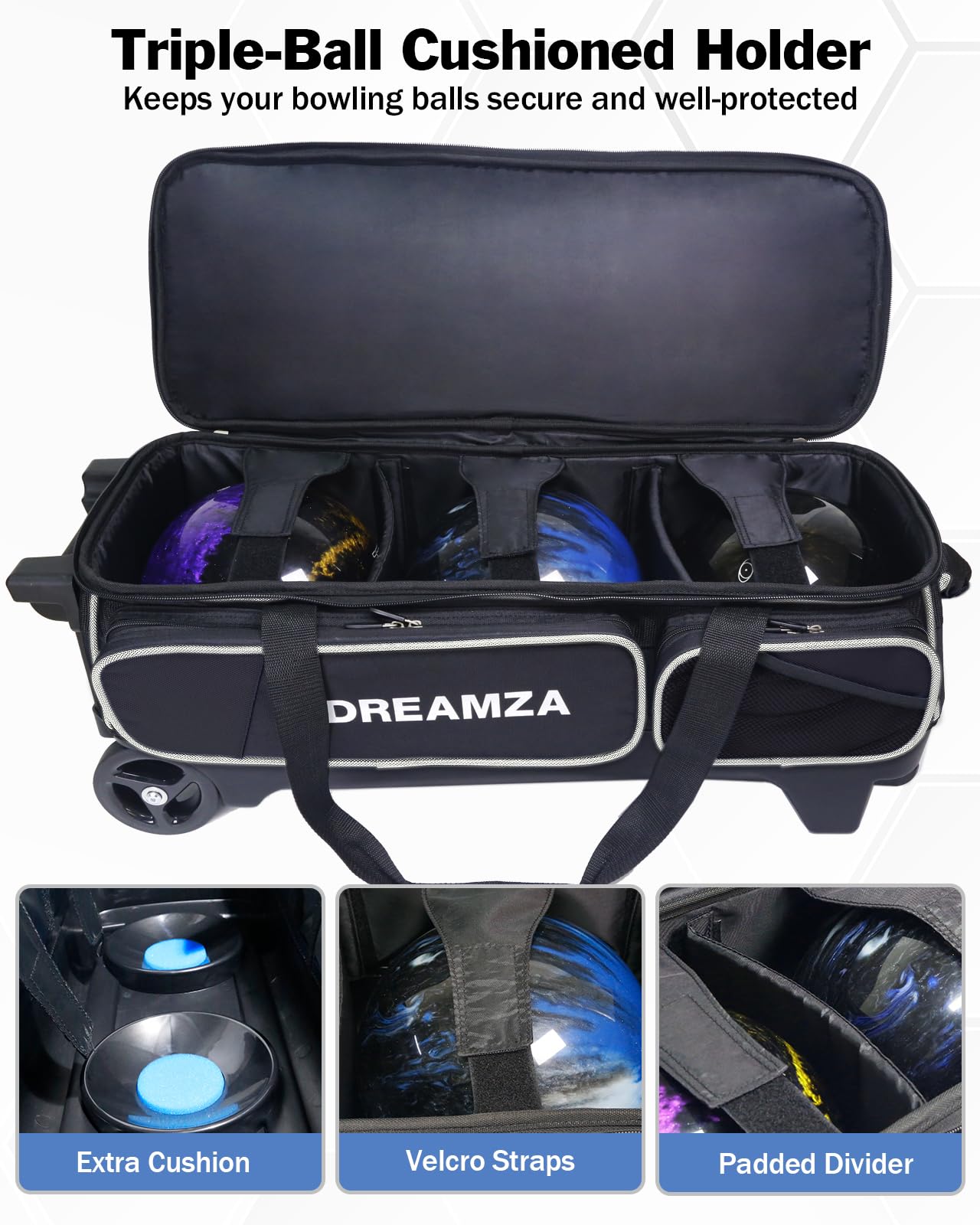 Amazon.co.jp: DREAMZA (ドリームザ) ボールボウリングバッグ ホイール