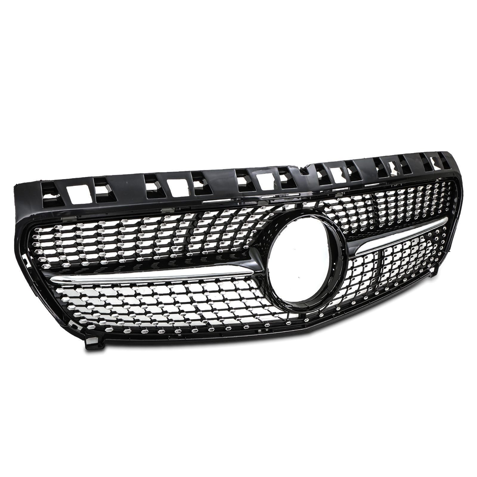 GRIGLIA PARAURTI ANTERIORE DIAMOND STILE NERO GRIGLIA PER MERCEDES CLASSE A W176 12-15