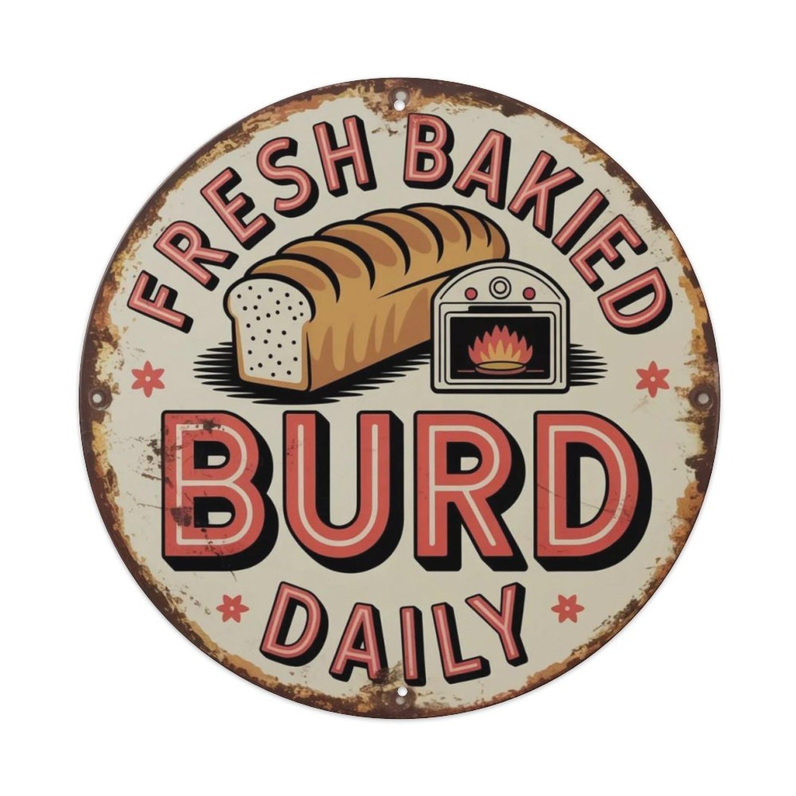 Bakery Fresh Metal Tin Sign Plaque