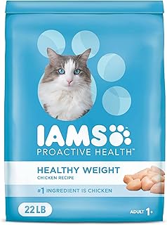 IAMS Proactive Health Healthy Weight Adult Dry Cat Food Chicken Flavor, 22 lb. Bag