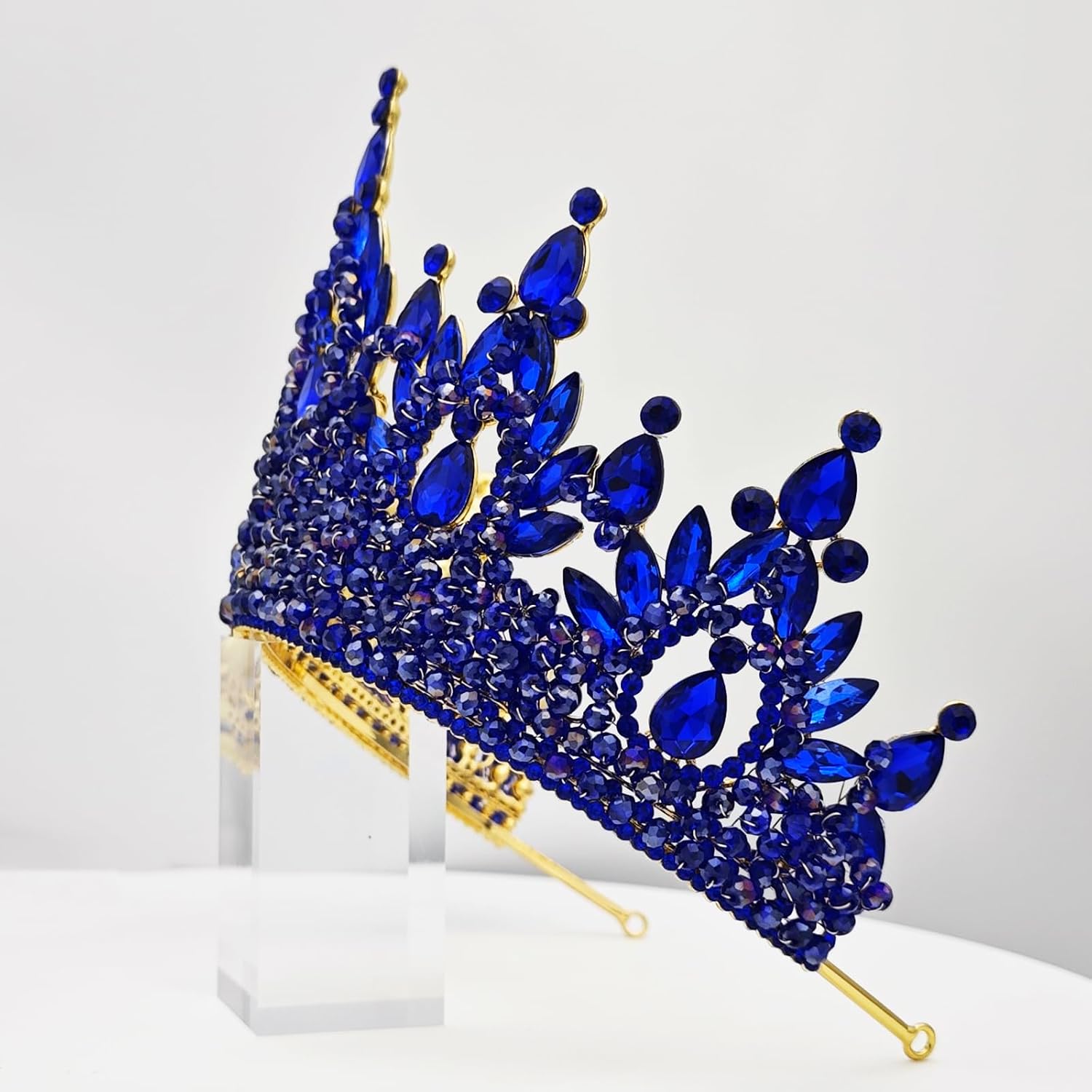 Large Tiaras and Crowns for Women Crystal Tall Pageant Crowns Rhinestone Royal Queen Headband Princess Quinceanera Headpieces for Wedding Birthday Prom Party Costume Cosplay