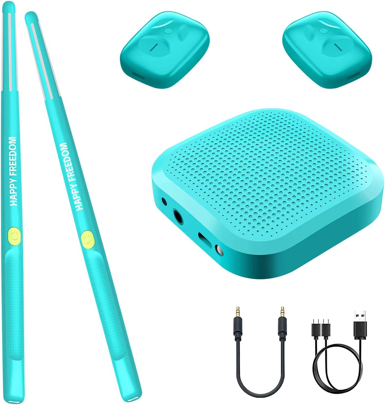 Air Drumsticks Electronic Drum Sticks with Drumsticks, Pedals, Audio Adapter, 8 Sounds, Portable Practice Drum Kit Electronic Drum Set instrument for Adults, Kids, Gift