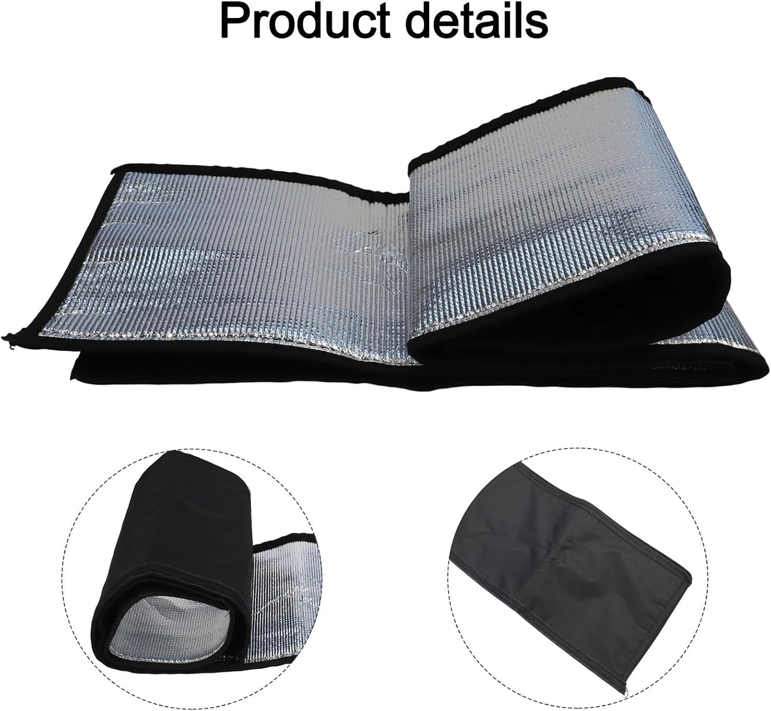 Black Pipe Wrap for Air Conditioner, 3-Layer Exhaust Hose Insulation Cover, Weatherproof Fabric Sleeve 72x10 Inch for HVAC RV Pool Heat Pump