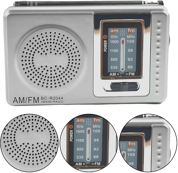Adsfvs Radios portátiles Am FM,Radio de transistores Am FM con Pilas - Radios de transistores Am FM con Conector para Auriculares con Altavoz, Regalos Ideales para Padres, Ancianos y parientes - 5