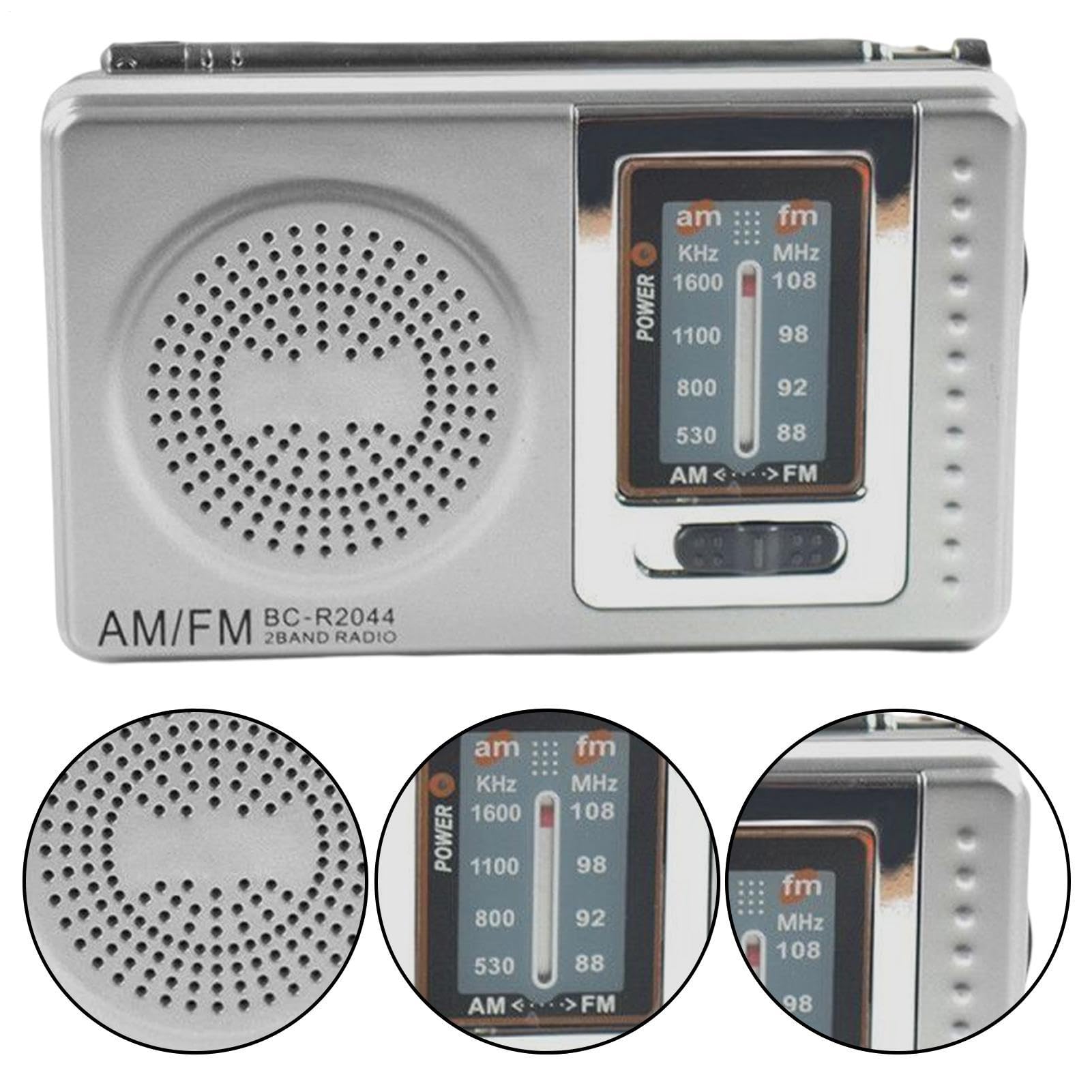 Adsfvs Radios portátiles Am FM,Radio de transistores Am FM con Pilas - Radios de transistores Am FM con Conector para Auriculares con Altavoz, Regalos Ideales para Padres, Ancianos y parientes — view 5