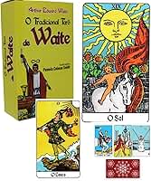 Tarô de Waite Tradicional 78 Cartas Imagens Baralho Completo Tarot Rider Waite Adivinhação Espiritualidade Presente Iniciante Expert