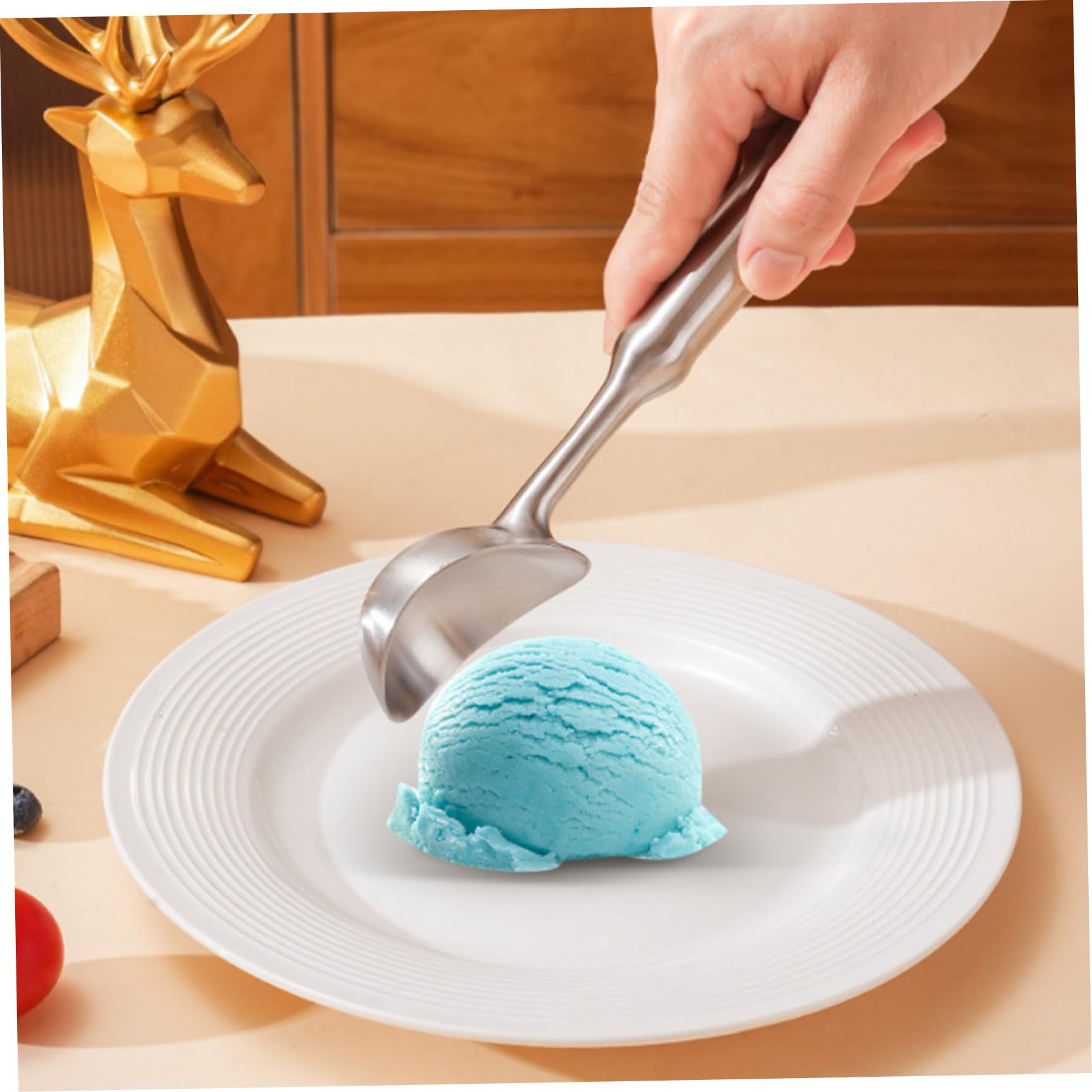 Boule De Crème Glacée En Acier Inoxydable Avec Poignée Confortable, 1