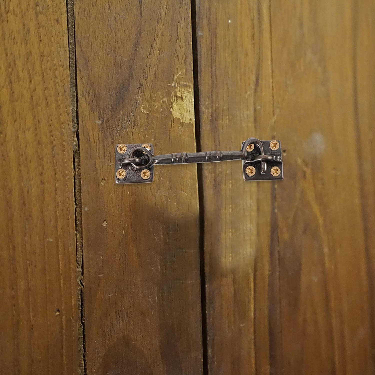 Door Lock Bolt,Sliding Door Lock,Sliding Barn Door Hook Chinese Antique Vintage Door Clasp Window Eye Bolt Latch Catch for Doors Gates Window Cabinet Home Cabin B (Color : Black1)