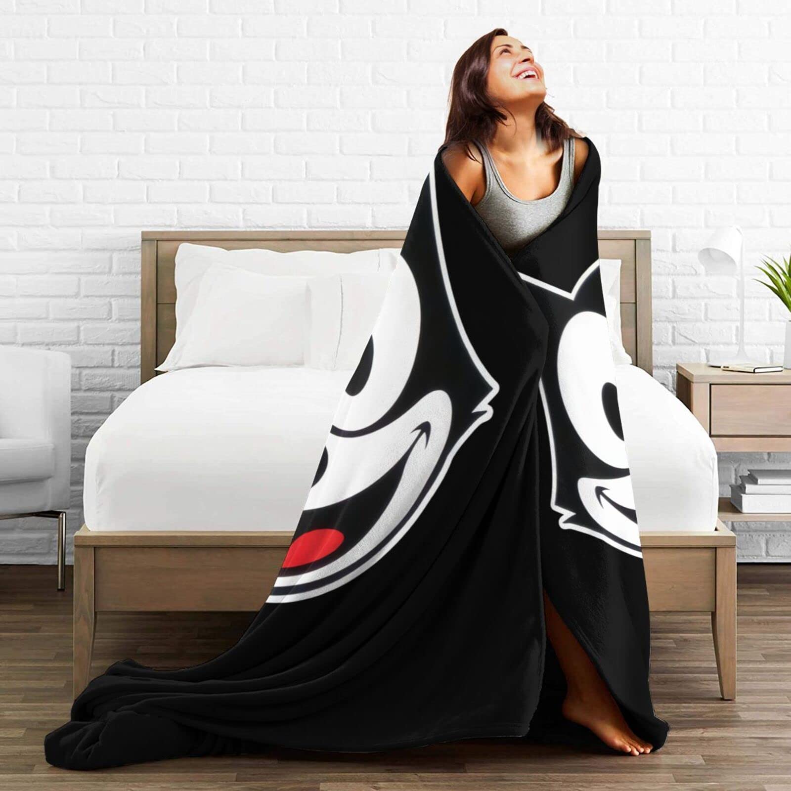 Amazon｜毛布 シングル フィリックス・ザ・キャット ブランケット