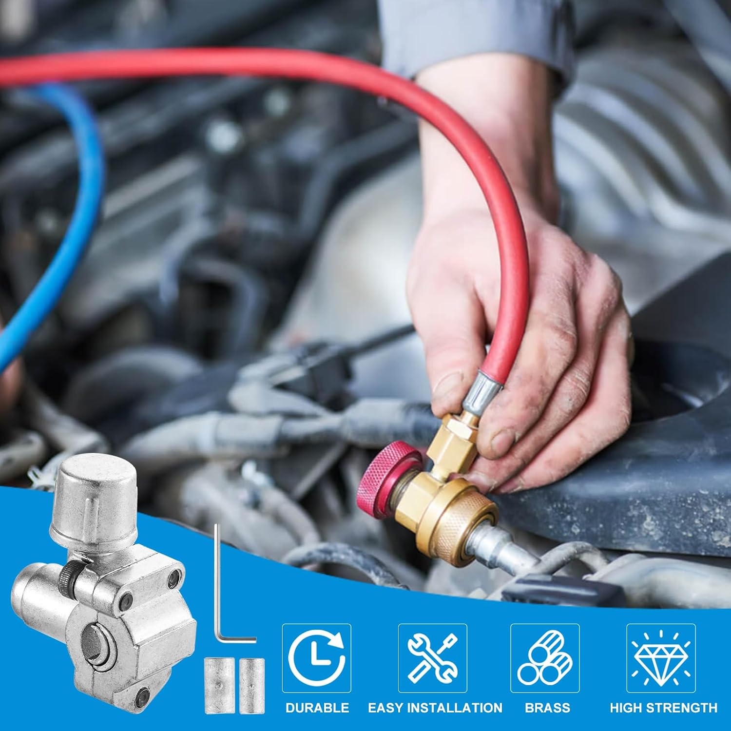 10PCS BPV-31 Bullet Piercing Valve, Bullet Piercing Valves Kit, A/C Refrigerant Retrofit Valve for R12 R22 R502 HVAC Refrigerant System 1/4, 5/16, 3/8 Inch Outer Diameter for TJ90BPV31 (10PC)