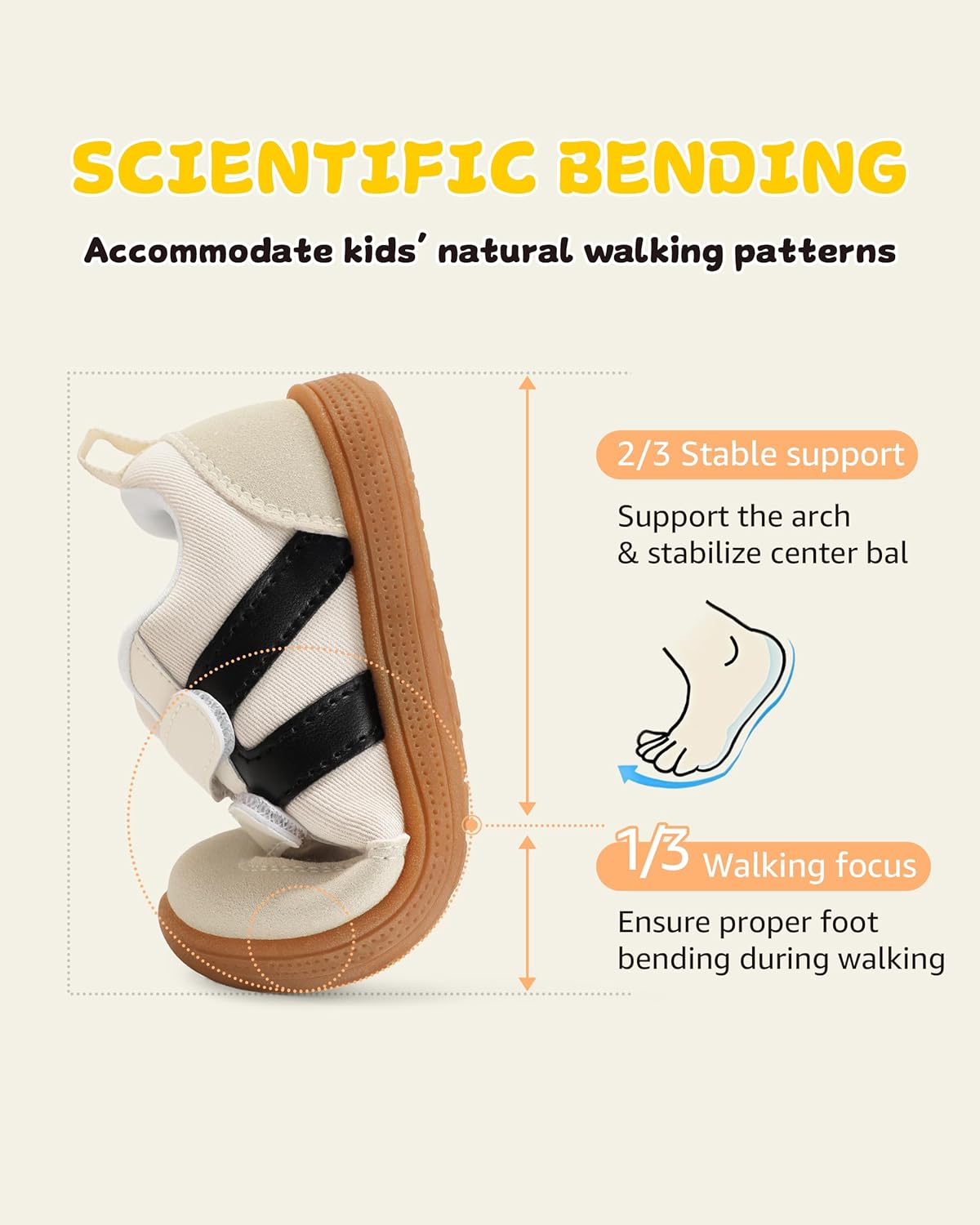 Toddler Wide Toe Box Barefoot Shoes for Boys & Girls Zero Drop Sneakers Little Kids Tennis Running Casual Shoes Baby First Walking Non-Slip Shoe Lightweight Comfort Outdoor Activities - Image 4