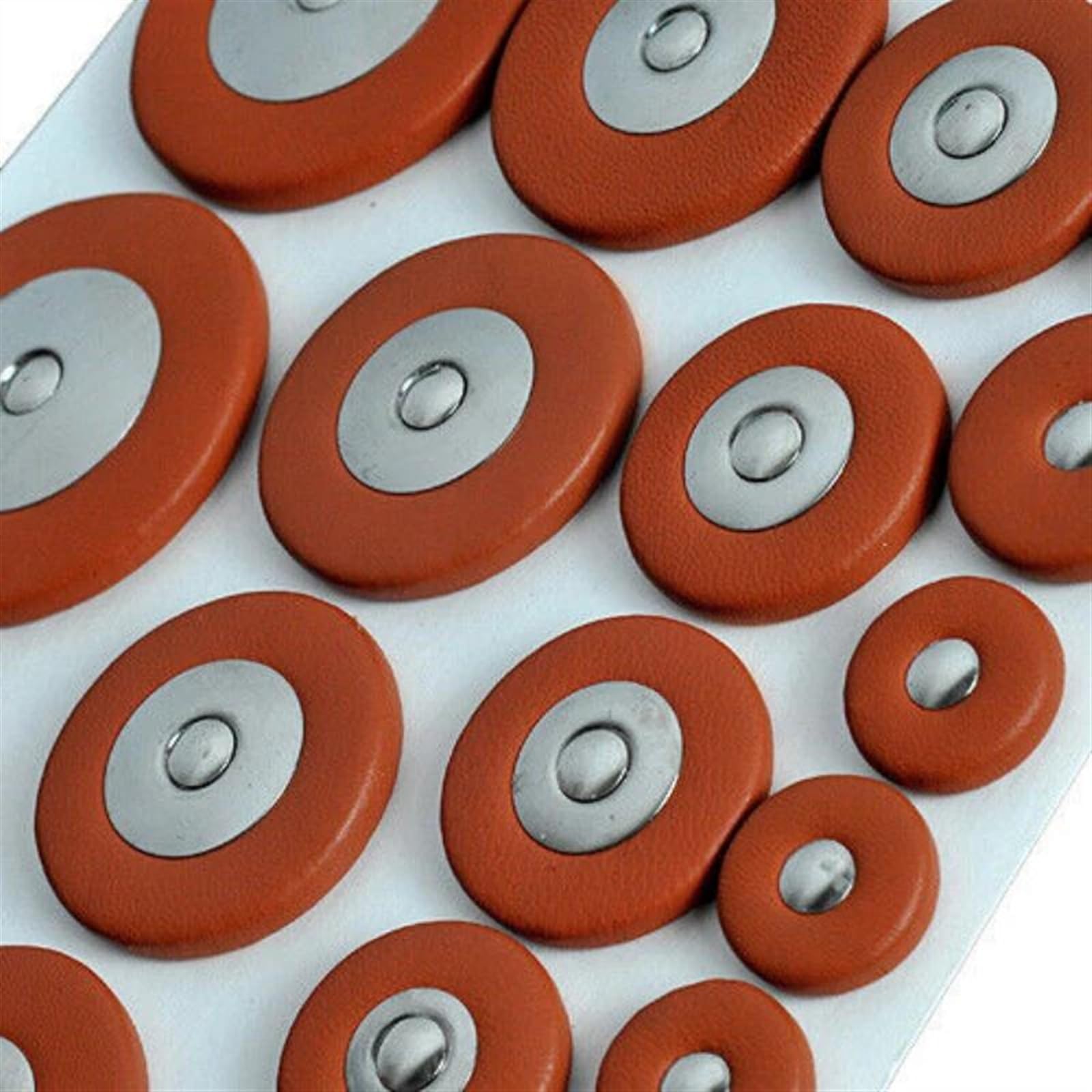 1 Juego De Almohadillas De Cuero Para Saxofón Alto Naranja Profesional Piezas De Instrumentos De Viento De Madera Práctico Accesorio de Saxofón