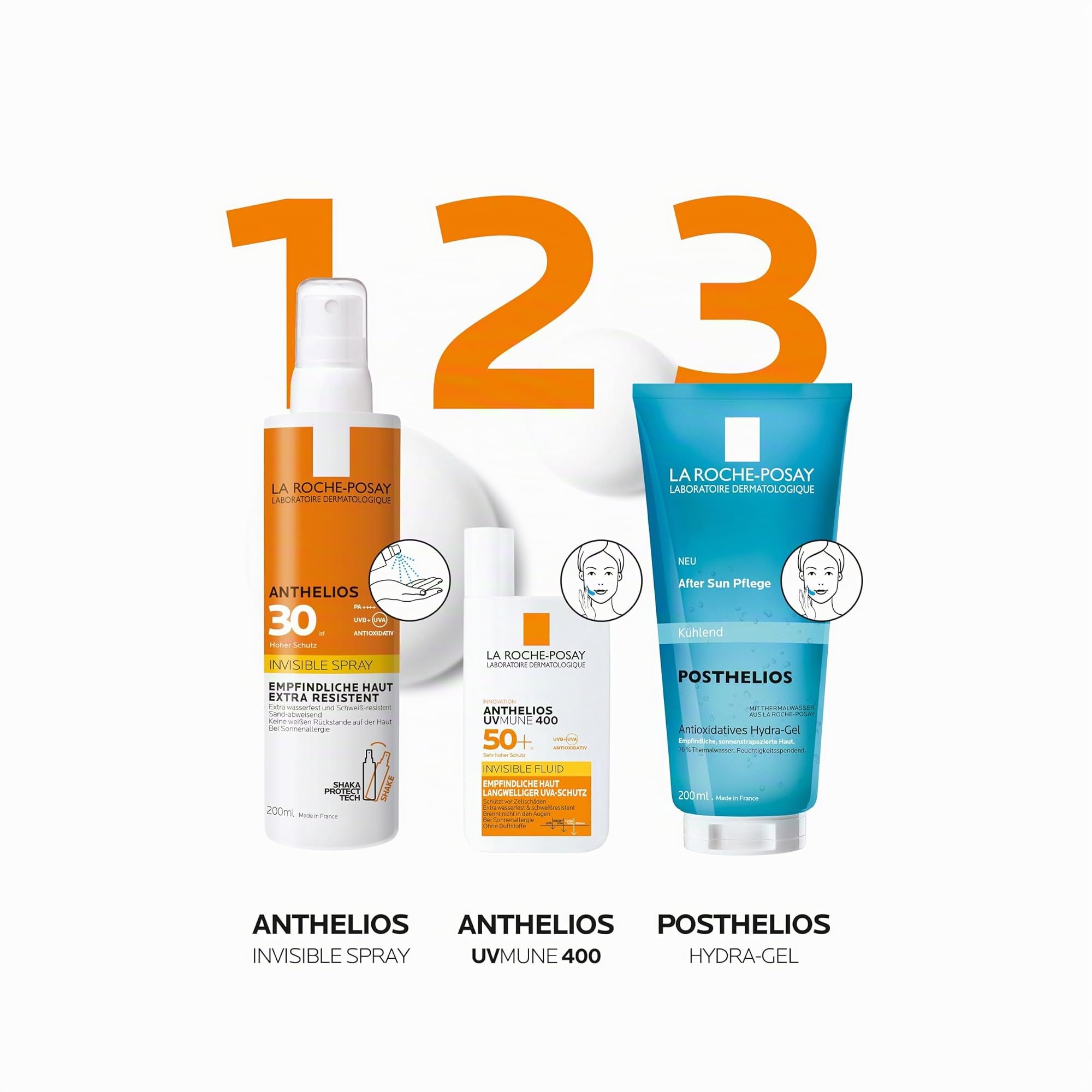 La Roche-Posay Anthelios Invisible Spray LSF 30, Sonnenspray für empfindliche und zu Sonnenallergie neigende Haut, Umfassender Schutz, Wasserfest, 200 ml