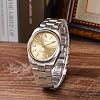 BUREI Watch Men's Silver Watches Men's Analogue Quartz Watch with Stainless Steel Strap for Men's Watch Elegant Classic
