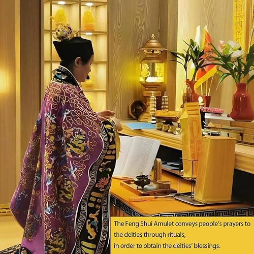 Miniatura 8 de RCWG - Amuleto chino de Feng Shui, talismán para proteger la casa y desterrar el mal, decoración del hogar, atrae energía positiva, salud, buena