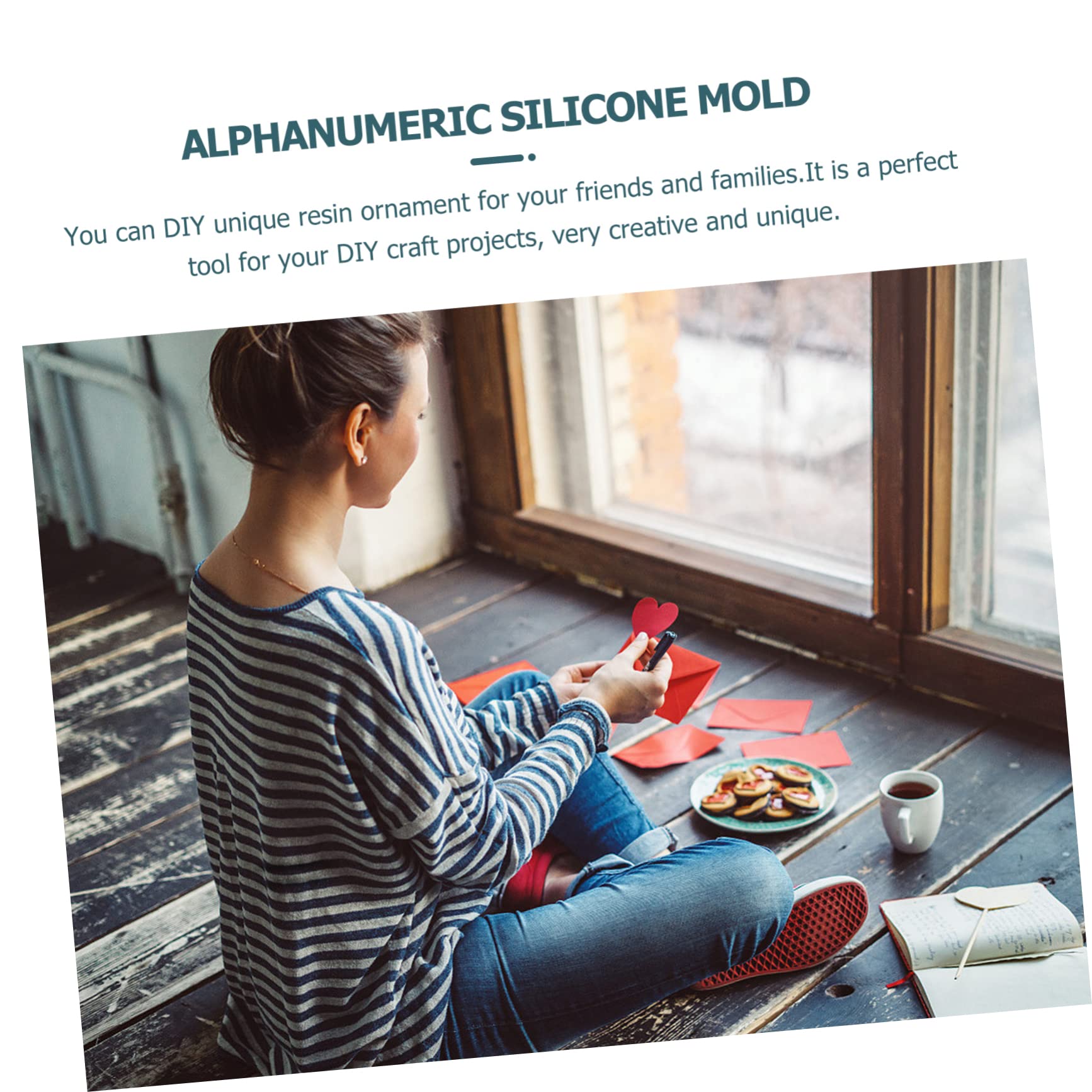 Housoutil 2 Series Moldes De Silicona Para Manualidades Moldes Reutilizables Antiadherentes Para Números Y Letras Fáciles De Desmoldar Y Limpiar Duraderos Para Bricolaje Resin 3 Piezas*2