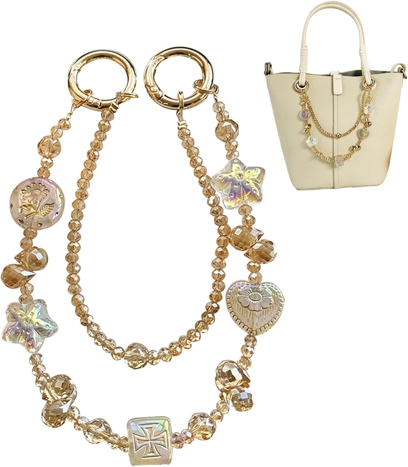 Purse Charms,Phone Charm,Phone Charms Strap Purse Keychain, Bag Charm Chain,Keychains for Women