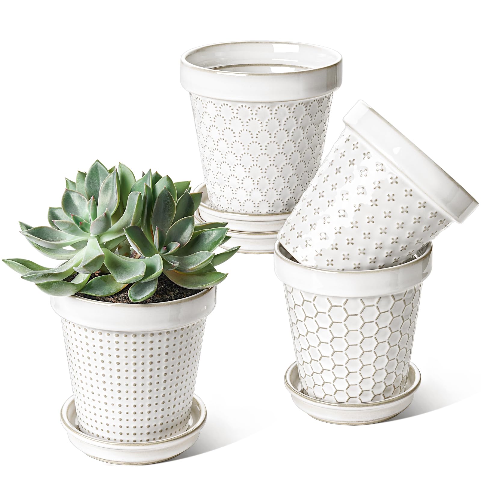 LE TAUCI Ceramic Plant Pots