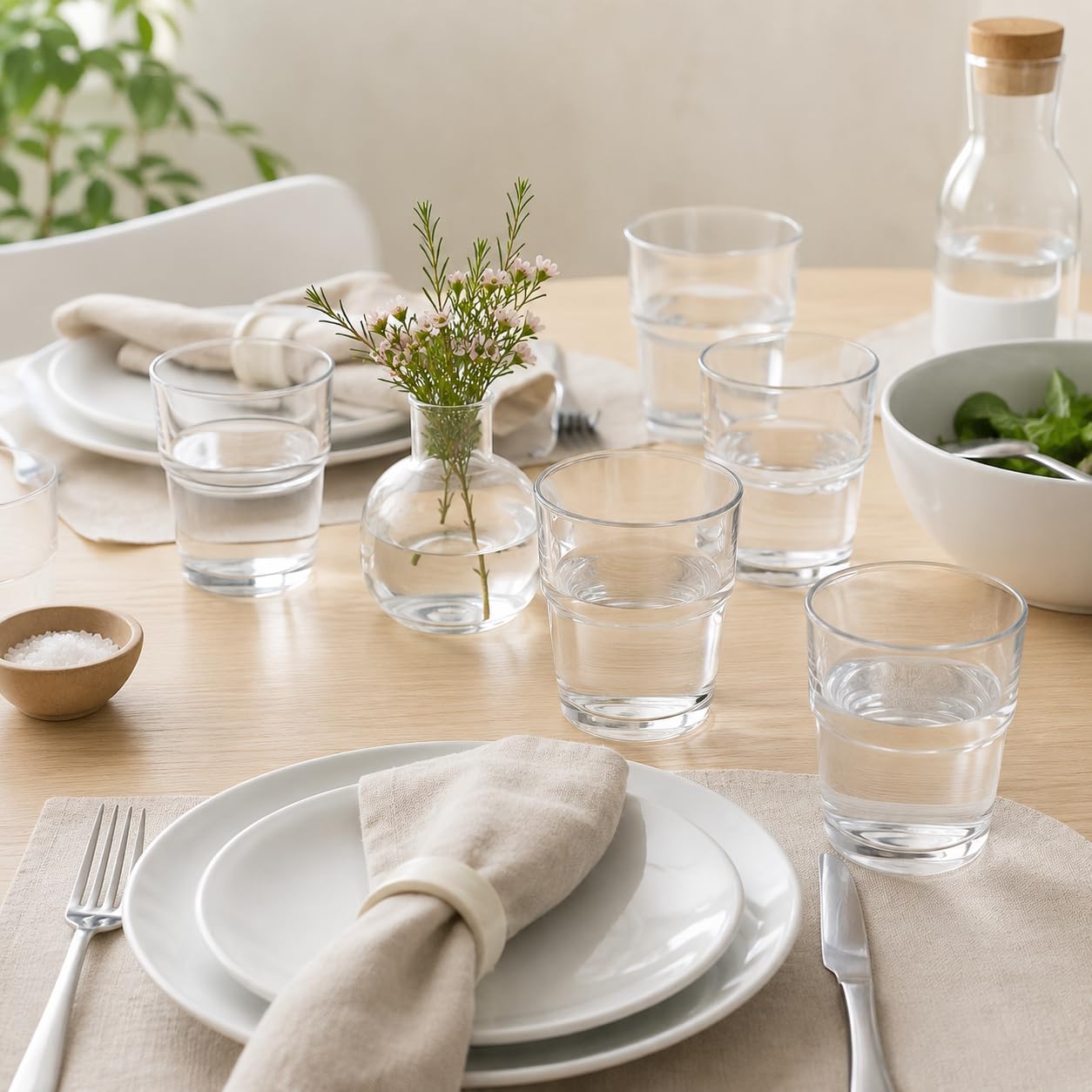 IKEA 6-er Set Gläser REKO STAPELBAR 170 ml - 9 cm hoch