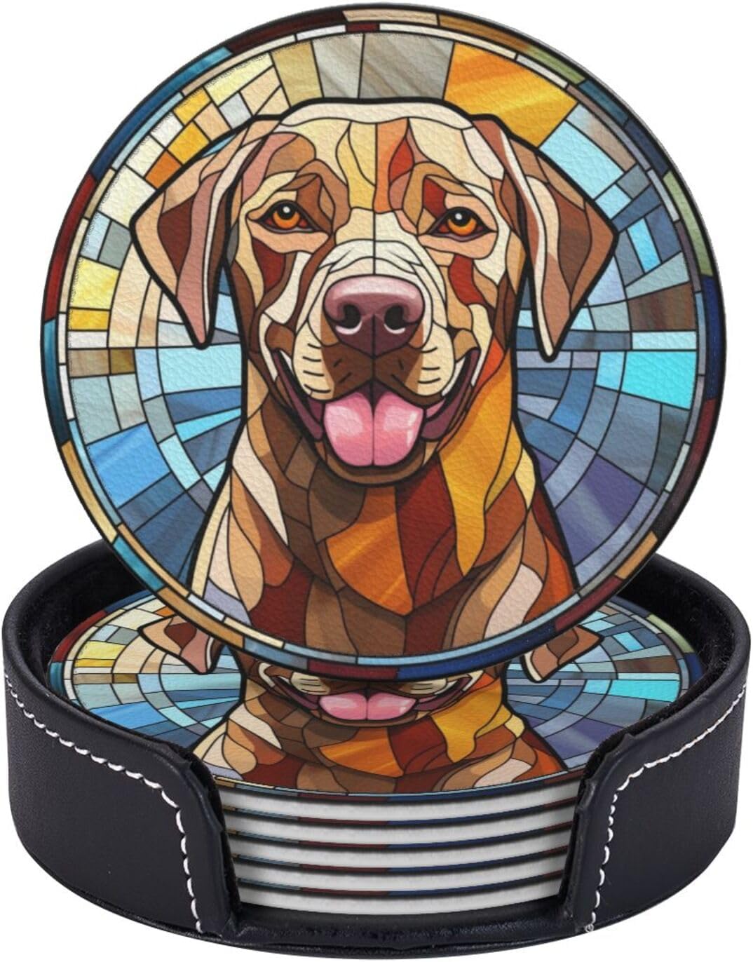 Labrador Retriever Car Coaster and Drink Coaster Set with Holder image 5