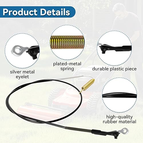 Miniatura 3 de 133-1998 Cable de freno compatible con cortacésped Toro TimeMaster 21199 20976 20978 21200 21199HD 21811 21810 - Cable de freno de hoja con 2