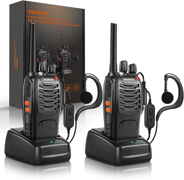 Two Way Radios, Suitable for Adults and Kids, 16 Channels walkie talkies, Equipped with Rechargeable Batteries, with LED Light and VOX Function, Ideal Camping and Hiking Communication - 1