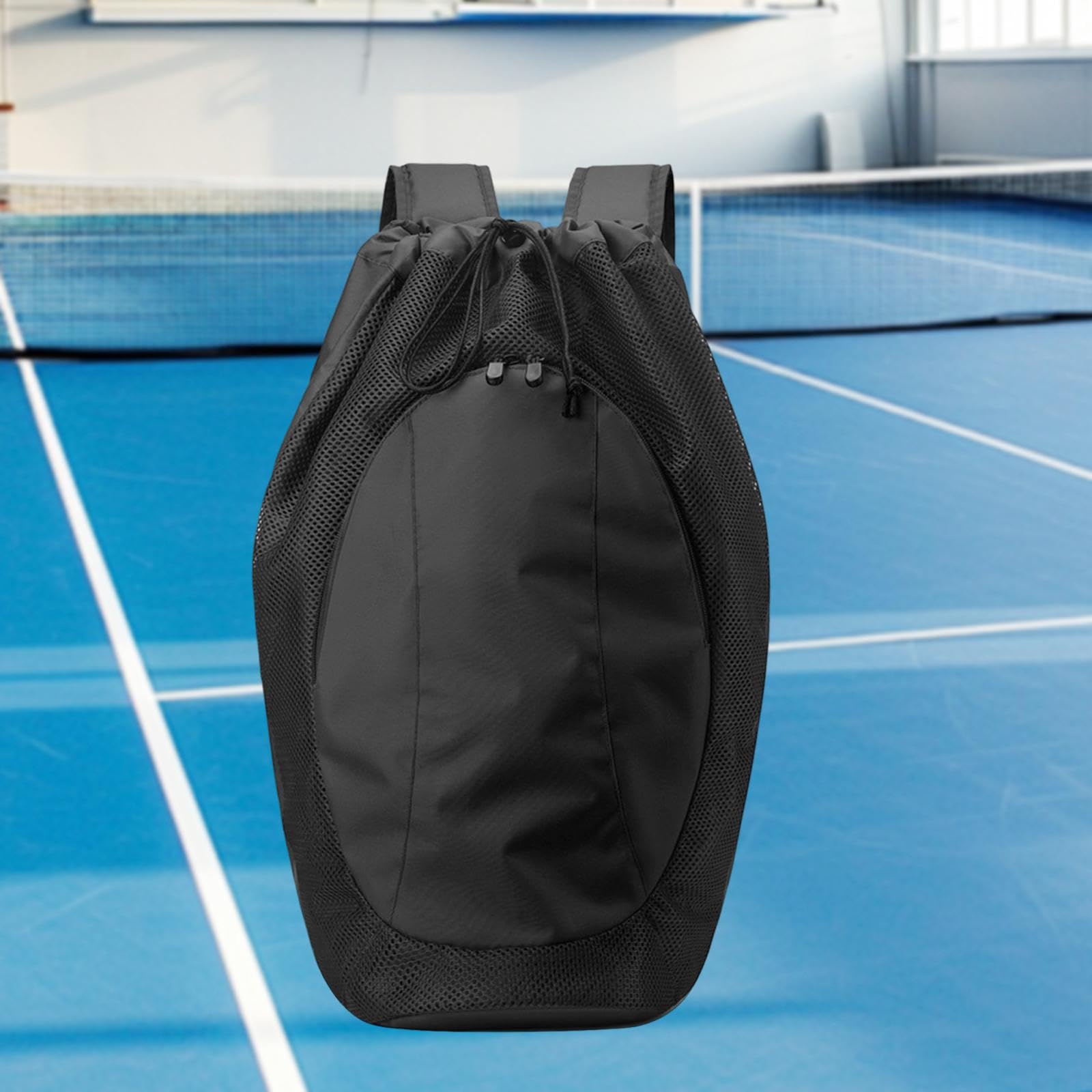 rockible Mochila con cordón y Compartimento de Malla, Bolsa Deportiva para Gimnasio, Bolsas para Raquetas de bádminton y natación.