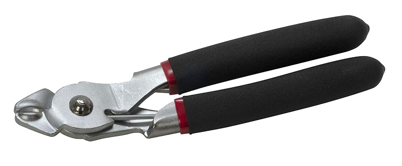 Alicate Angular para Grampos Hog Ring Lisle 61410 para Tapeçaria Automotiva Preto e Prata
