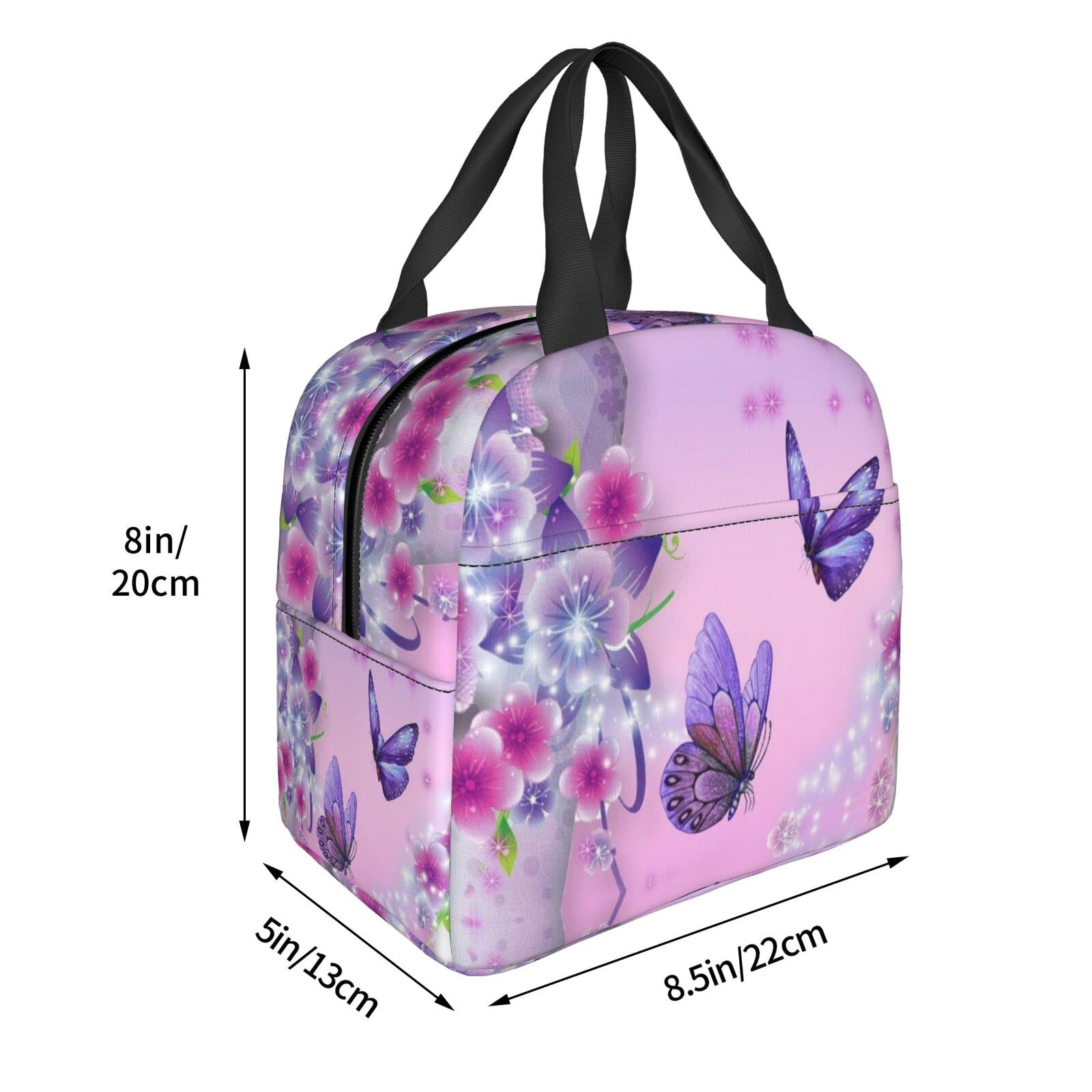Sac à Déjeuner Isotherme Et étanche Pour Adultes, Motif Papillon, Sac Fourre -tout Pour Le Travail, Les Voyages