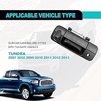 Vista 5 de Puerta trasera de repuesto para cámara de visión trasera, compatible con Toyota Tundra 2007 2008 2009 2010 2011 2012 2013 Reemplaza 69090-0C051