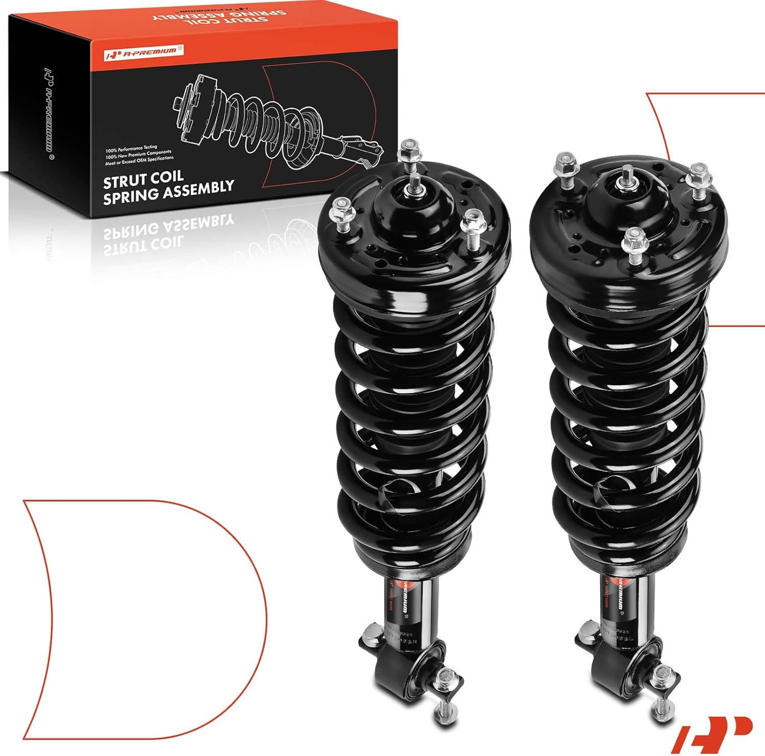 A-Premium Front Pair (2) Complete Strut and Coil Spring Assembly Compatible with Ford F-150 F150 2014, 4WD, Driver and Passenger Side