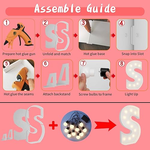 Vista 96 de Marco de números iluminados de 4 pies precortado, números de marquesina gigante, números 7, números de mosaico para globos, decoraciones de Número