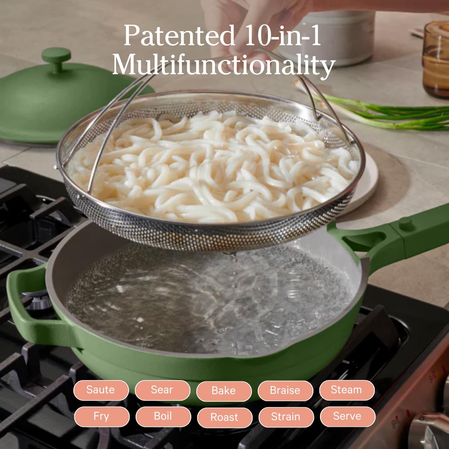 Our Place Home Cook Duo - Always Pan 2.0 & Perfect Pot Bundle | Multi-Functional Cookware Set Replaces 18 Pieces | Sage