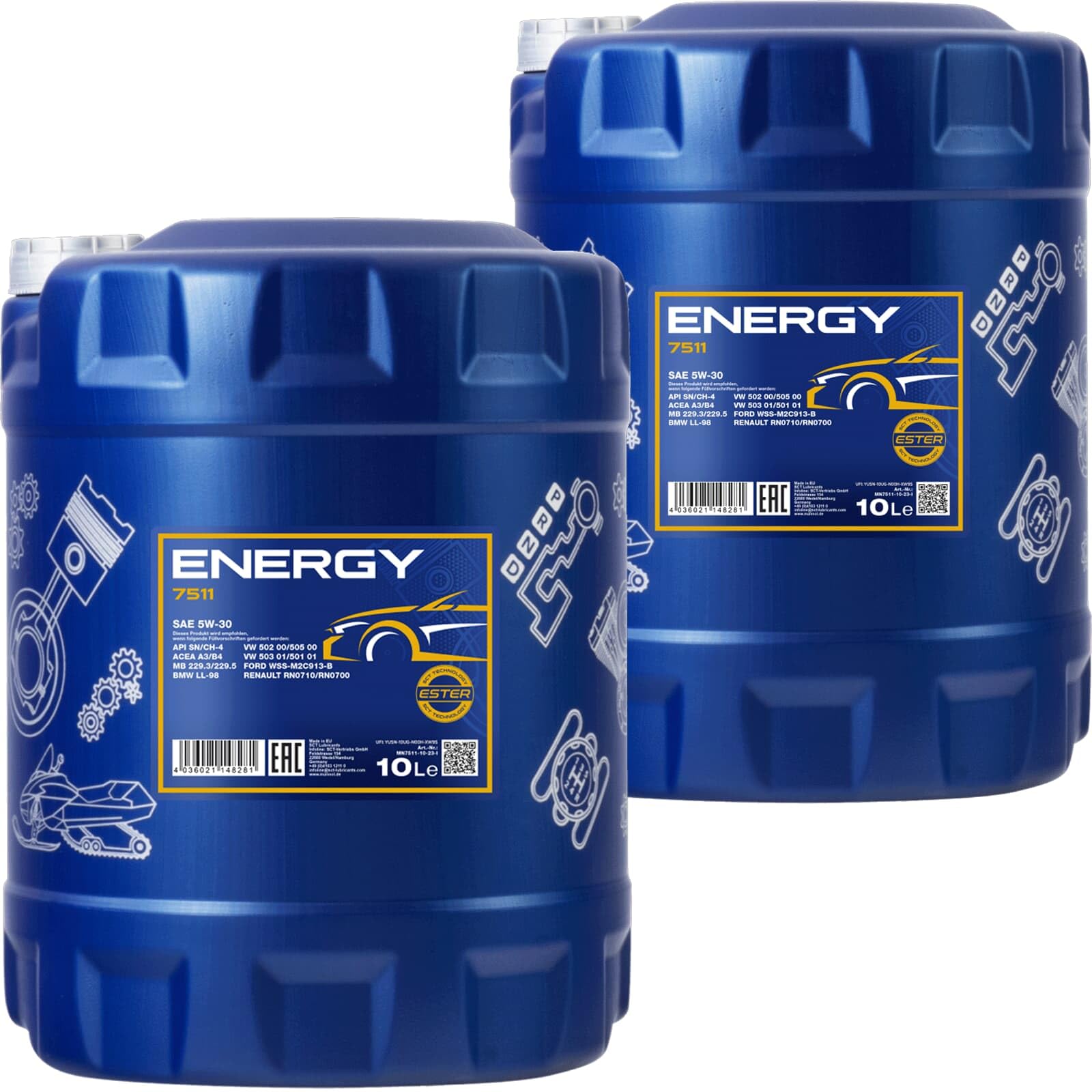 Mannol 2x MN7511-10 Motoröl (10 L)