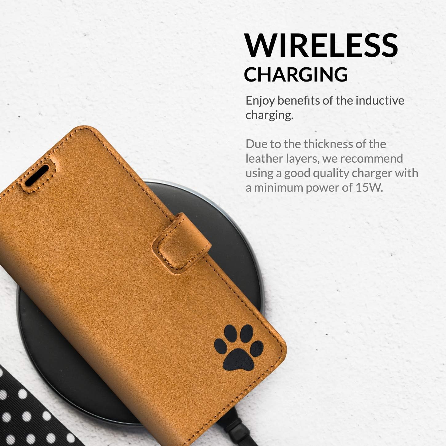 SURAZO Mobile Phone Case for S21 Ultra - Premium Genuine Leather Case with Paw Motif - Suede Flip Case with Stand Function, Card Slot - RFID Protective Case Handmade for Samsung Galaxy S21 Ultra 5G