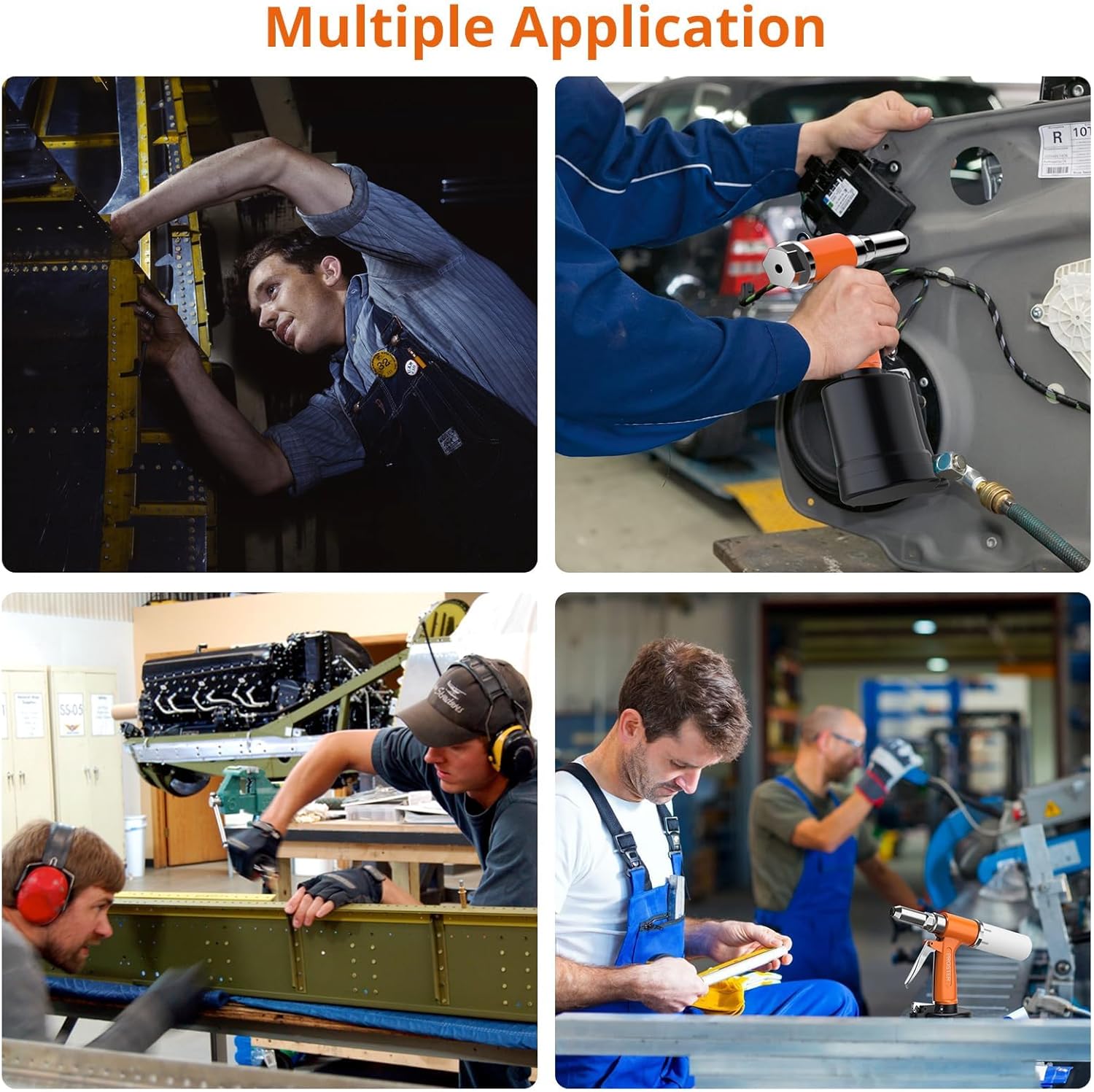 Proster Pneumatic Riveter + Chamfer Tool Kit