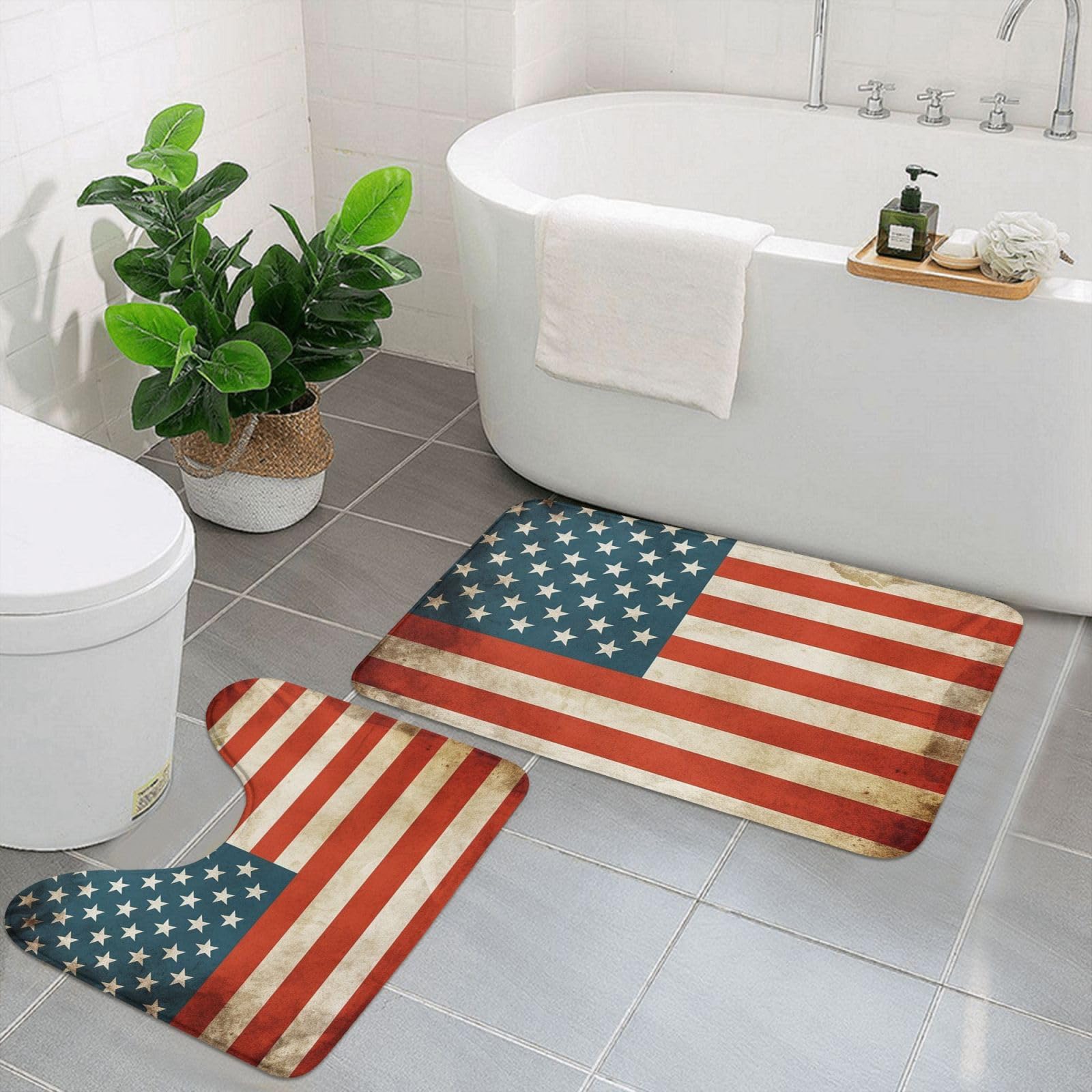 Tapis de bain vintage en microfibre pour sortie de douche