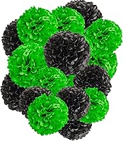 Vista 6 de Capesaro Pompones de Papel Amarillo - Decoraciones de Pompones de Papel Tissue de 10", 12" para Decoración Colgante de Fiesta - Juego de 12 Piezas