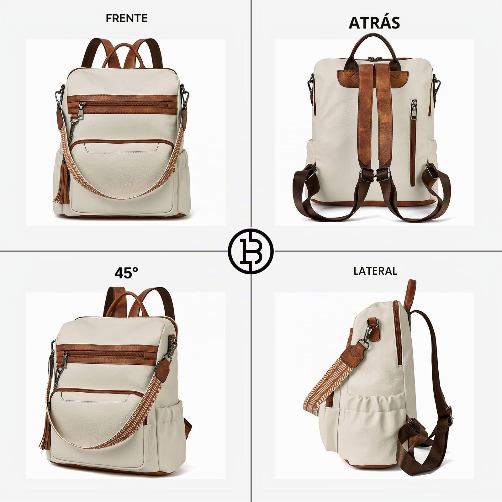 BOSTANTEN Genuino Cuero Mochila Nosotros Estudiante Universidad Casual Viajar Morral para Señora