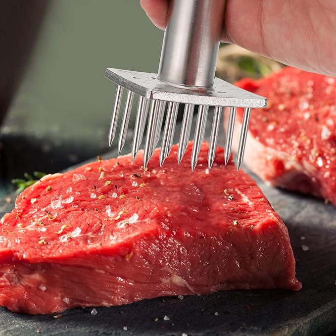 Ablandador de Carne Healifty de Acero Inoxidable miniatura 2